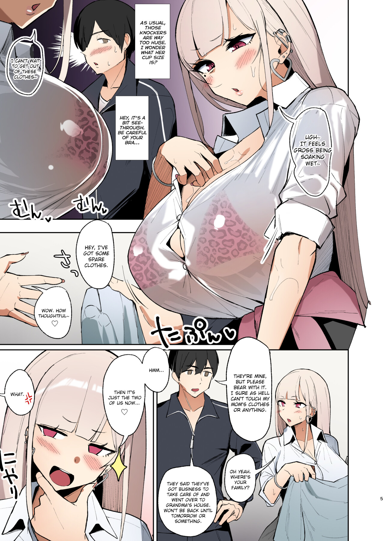 Hentai Manga Comic-Cheating and Mating with a High School Gyaru while Sheltering from the Rain (Color)-Read-4